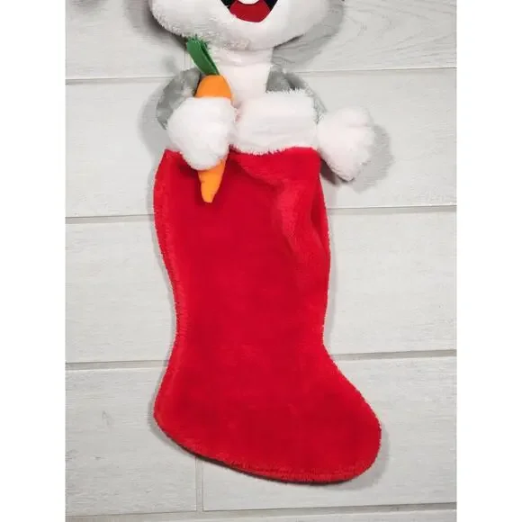Vintage 25" 1991 Bugs Bunny Looney Tunes Warner Bros Christmas Stocking Plush - Picture 3 of 5